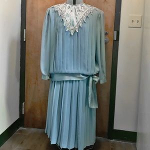 Vintage Baby Blue In The Mood Skirt Set